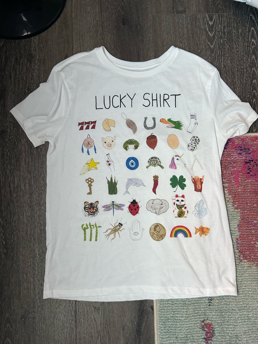 Unfortunate Portrait Lucky Charm White Graphic Tee